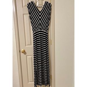 Black & White striped maxi dress